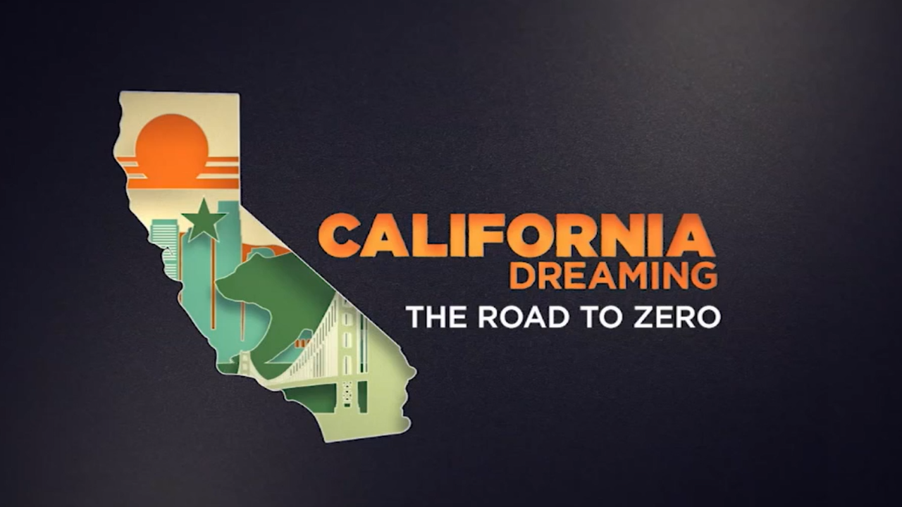 Screenshot of the ABC7 California Dreaming: The Road to Zero logo.
